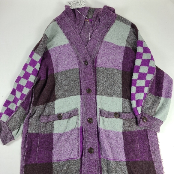 People Purple South Bend Cardigan Coat 